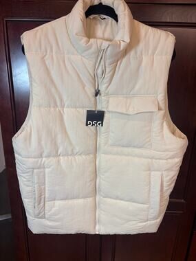 NWT DSG Mens' Lifestyle Puffer Vest M Light Sand